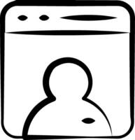 A black and white image of a person in a computer vector