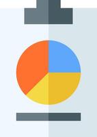 A pie chart icon on a white background vector