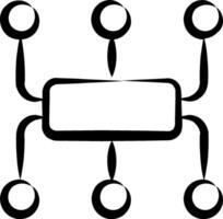 A black and white drawing of a group of people vector