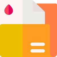 A folder with a red drop on it vector