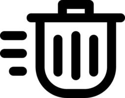 A black and white trash can icon vector