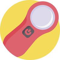 A red flashlight with a button on it vector