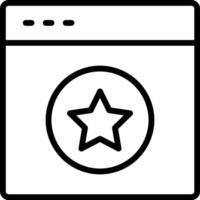 A star icon on a computer screen vector