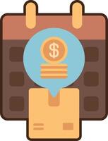 Calendar with money icon illustration design vector