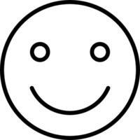 A smiley face is shown in a black and white drawing vector