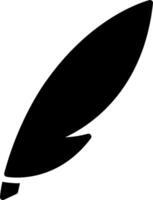 A black feather icon on a white background vector