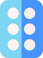 A blue and white app icon with four dots vector