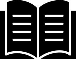 An open book icon on a white background vector
