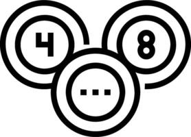 A black and white image of a number four and four vector