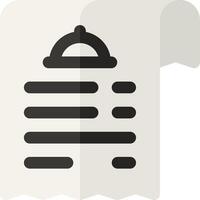 A menu icon with a paper roll and a cup vector
