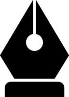 A black and white pen and ink icon vector