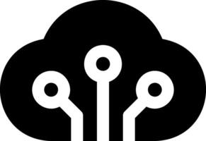 A black and white cloud with three wires coming out of it vector