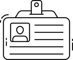 An id card with a person's picture on it vector