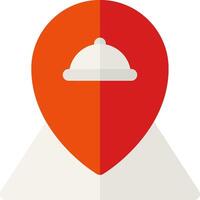 A map pin with a hat on it vector