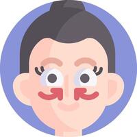 A woman with a nose and a nose ring vector