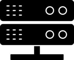 Two black and white servers with two lights on top vector
