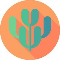 A cactus plant icon in a circle vector