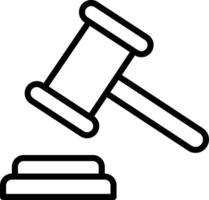 Judge hammer icon vector