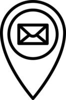 Email icon in pin location vector