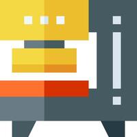 A flat icon of a microwave oven vector