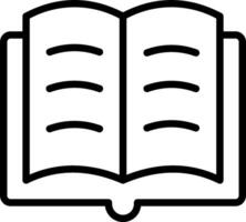 An open book icon on a white background vector