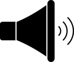 A black and white megaphone icon on a white background vector