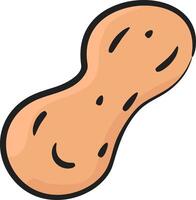 A peanut is shown in a cartoon style vector