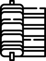 A black and white illustration of a scroll vector