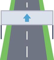 An empty road with a sign pointing to the right vector