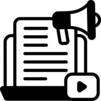 A clip with a megaphone and a document vector