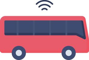 A red bus with wifi on it vector