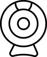 A black and white drawing of a camera vector