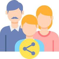 Family icon with a man and woman holding a child vector
