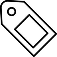 A black and white image of a tag vector
