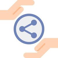 Two hands holding a circle with a circle inside vector