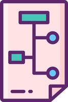 A document with a diagram on it vector