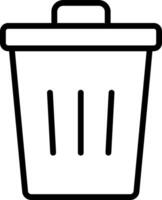 Trash bin icon illustration vector