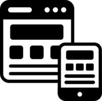 Mobile responsive website design vector