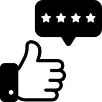 A hand with a thumbs up and a speech bubble vector