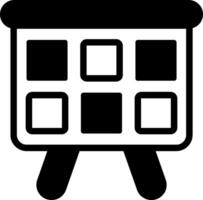 A black and white image of a table with squares on it vector