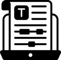A tablet with a paper document icon vector