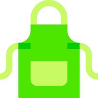A green apron with a handle on it vector