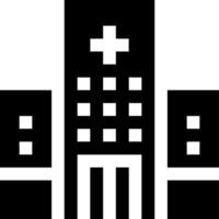 A black and white building with a cross on it vector