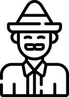 A man wearing a hat and a mustache vector