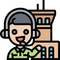 Air traffic controller illustration vector