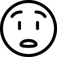 A black and white emoticion with a sad face vector
