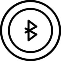 A black and white image of a bluetooth symbol vector