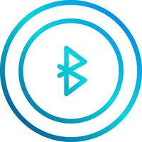 Bluetooth logo, blue circle, white background vector