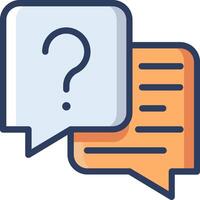 Question mark speech bubble icon vector