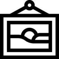 A black and white image of a picture frame vector